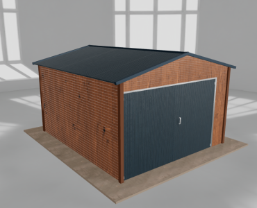 Domek narzędziowy 3.5x4m dwuspadowy Złoty dąb