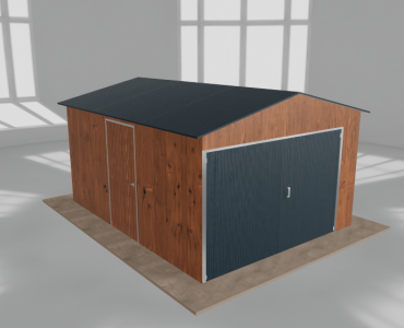 Domek narzędziowy 3.5x4.5m dwuspadowy Złoty dąb