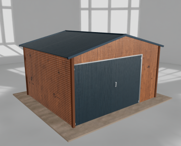 Domek narzędziowy 4x3.5m dwuspadowy Złoty dąb