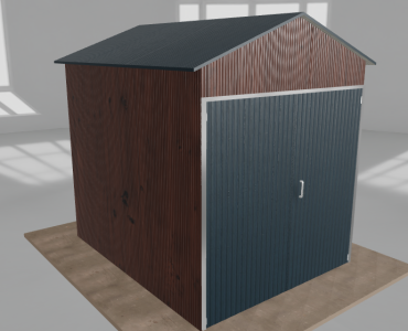 Domek narzędziowy 2x2.5m dwuspadowy Ciemny orzech