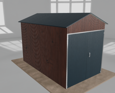 Domek narzędziowy 2x3.5m dwuspadowy Ciemny orzech