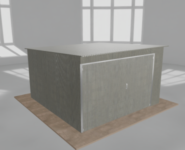 Garaż blaszany 3.5x3.5m jednostanowiskowy
  spad w tył Ocynk