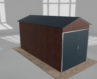 Domek narzędziowy 2x4.5m dwuspadowy Ciemny orzech