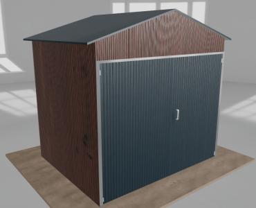 Domek narzędziowy 2.5x2m dwuspadowy Ciemny orzech
