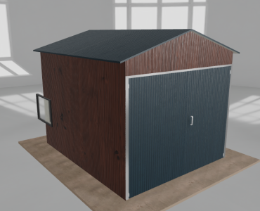 Domek narzędziowy 2.5x3m dwuspadowy Ciemny orzech
