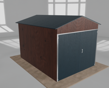 Domek narzędziowy 2.5x3.5m dwuspadowy Ciemny orzech