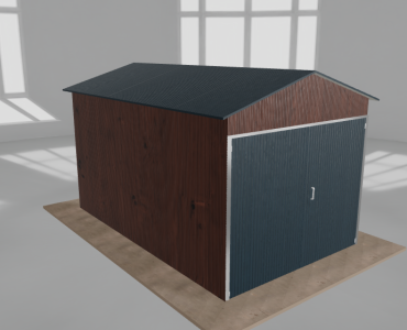 Domek narzędziowy 2.5x4m dwuspadowy Ciemny orzech