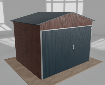 Domek narzędziowy 3x2.5m dwuspadowy Ciemny orzech