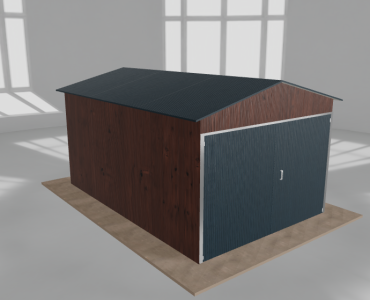Domek narzędziowy 3x4.5m dwuspadowy Ciemny orzech