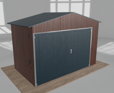 Domek narzędziowy 3.5x2m dwuspadowy Ciemny orzech