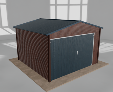 Domek narzędziowy 3.5x3.5m dwuspadowy Ciemny orzech