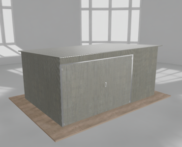 Garaż blaszany 4.5x3m jednostanowiskowy
  spad w tył Ocynk