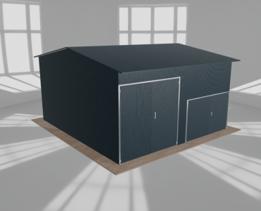 Hala stalowa 6.5x7m dwuspadowa Grafit Wysoka