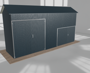 Hala stalowa 7.5x2m dwuspadowa Grafit Wysoka