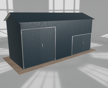 Hala stalowa 8x3m dwuspadowa Grafit Wysoka
