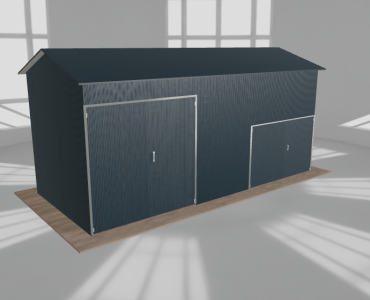 Hala stalowa 8x3.5m dwuspadowa Grafit Wysoka