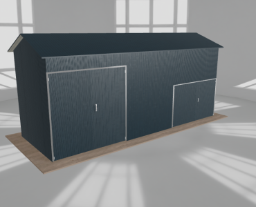 Hala stalowa 8.5x3m dwuspadowa Grafit Wysoka
