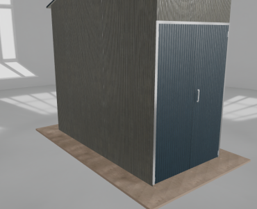 Hala stalowa 2x4m dwuspadowa Aluminium Wysoka