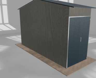 Hala stalowa 2x6m dwuspadowa Aluminium Wysoka