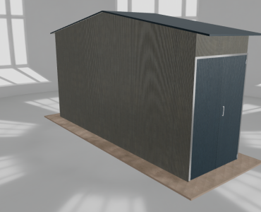 Hala stalowa 2x7m dwuspadowa Aluminium Wysoka