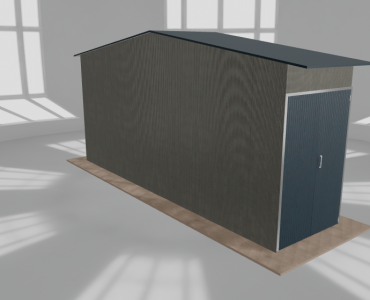 Hala stalowa 2x8m dwuspadowa Aluminium Wysoka