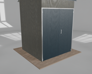 Hala stalowa 2.5x2.5m dwuspadowa Aluminium Wysoka