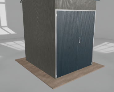 Hala stalowa 2.5x3m dwuspadowa Aluminium Wysoka