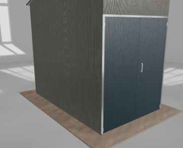 Hala stalowa 2.5x4m dwuspadowa Aluminium Wysoka