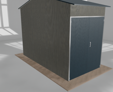 Hala stalowa 2.5x5m dwuspadowa Aluminium Wysoka