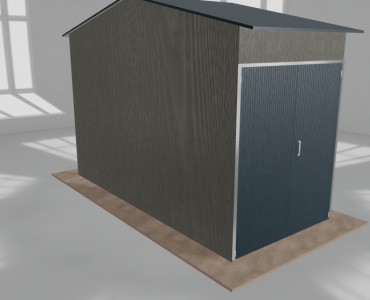 Hala stalowa 2.5x5.5m dwuspadowa Aluminium Wysoka