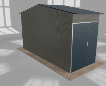 Hala stalowa 2.5x6.5m dwuspadowa Aluminium Wysoka