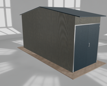 Hala stalowa 2.5x7m dwuspadowa Aluminium Wysoka