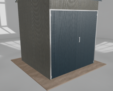 Hala stalowa 3x3m dwuspadowa Aluminium Wysoka