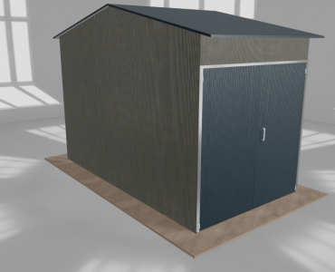 Hala stalowa 3x5.5m dwuspadowa Aluminium Wysoka