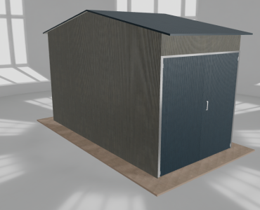 Hala stalowa 3x6m dwuspadowa Aluminium Wysoka