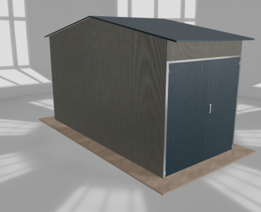 Hala stalowa 3x6.5m dwuspadowa Aluminium Wysoka