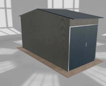 Hala stalowa 3x7m dwuspadowa Aluminium Wysoka