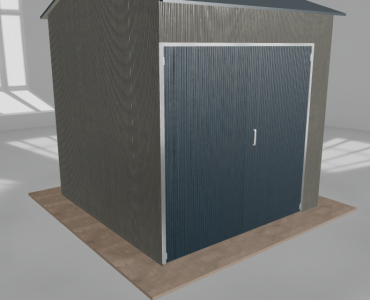 Hala stalowa 3.5x3.5m dwuspadowa Aluminium Wysoka