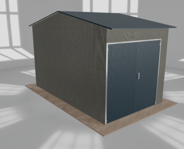 Hala stalowa 3.5x6m dwuspadowa Aluminium Wysoka