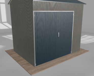 Hala stalowa 4x3m dwuspadowa Aluminium Wysoka