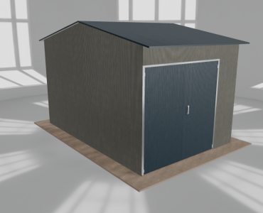 Hala stalowa 4x6m dwuspadowa Aluminium Wysoka
