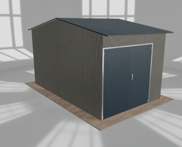 Hala stalowa 4x6.5m dwuspadowa Aluminium Wysoka