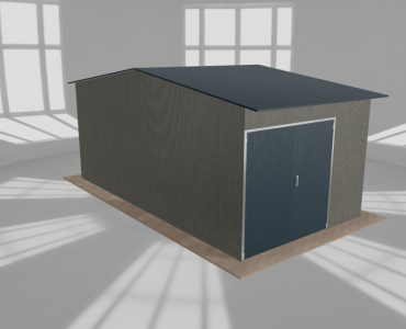 Hala stalowa 4.5x8.5m dwuspadowa Aluminium Wysoka
