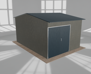 Hala stalowa 5x7m dwuspadowa Aluminium Wysoka