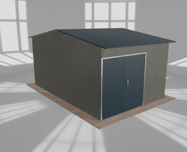 Hala stalowa 5x7.5m dwuspadowa Aluminium Wysoka