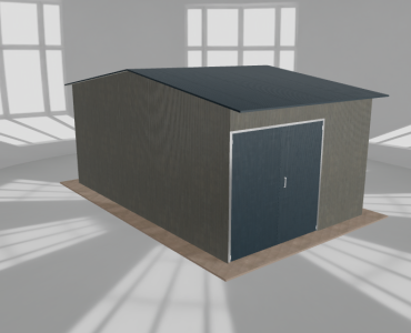 Hala stalowa 5x8m dwuspadowa Aluminium Wysoka