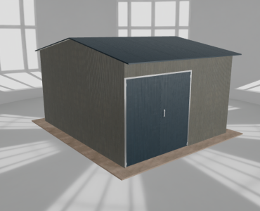 Hala stalowa 5.5x6.5m dwuspadowa Aluminium Wysoka