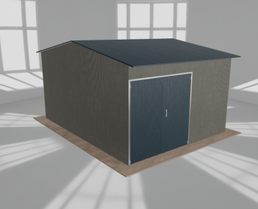 Hala stalowa 5.5x7m dwuspadowa Aluminium Wysoka