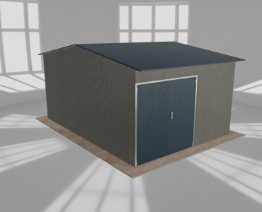 Hala stalowa 5.5x7.5m dwuspadowa Aluminium Wysoka