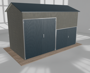 Hala stalowa 6x3m dwuspadowa Aluminium Wysoka